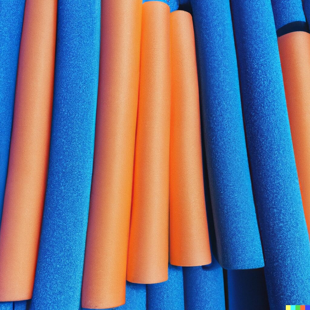 Pool noodles from Alcot Plastics Ltd. in Guelph, ON